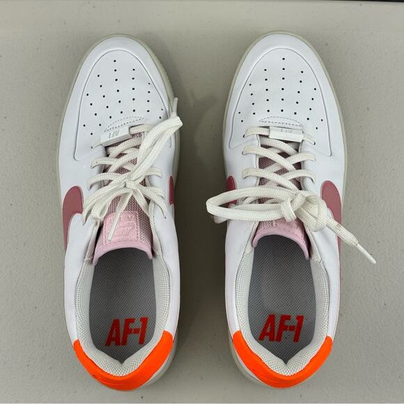 Nike Air Force 1 Sage Low White Leather/Digital Pink Sneakers Women’s 10 EUR 42 - Picture 7 of 10